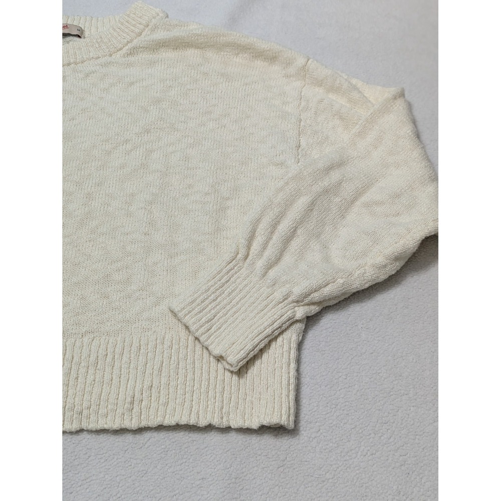 Marine Layer Sweater Cream sz M White Seabreeze Textured Knit Crewneck Pullover - Picture 4 of 10